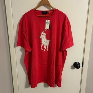 Polo by Ralph Lauren Big Pony Logo Red Short Sleeve Tee